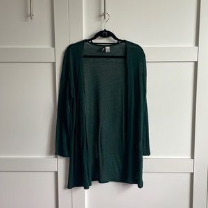 Longline green cardigan